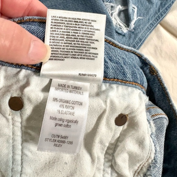 Agolde Riley High Rise Distressed Straight Leg Jeans size 30 - Picture 5 of 5